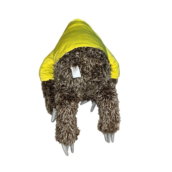 Snax The Sloth Plush Toy Yellow Hoodie Face Moves & Makes Sound Poseable 18” - Picture 4 of 4
